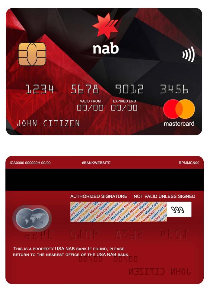 USA NAB bank mastercard